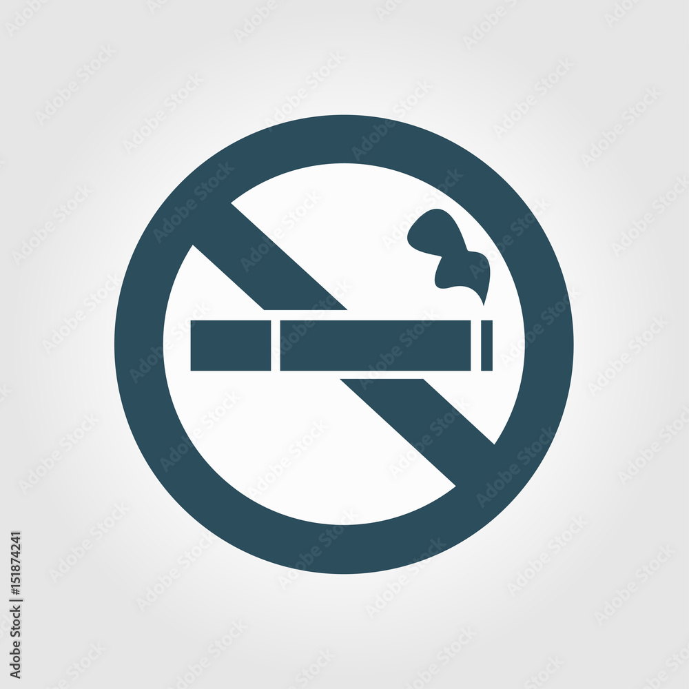 No smoke icon. Stop smoking symbol. Vector illustration. Filter-tipped cigarette. Icon for public places. No smoke icon. Stop smoking symbol. Vector illustration. Filter-tipped cigarette. Icon for public places.