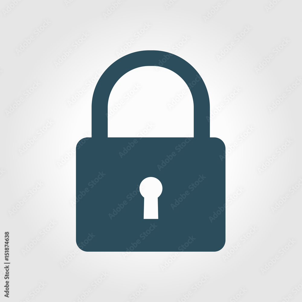 Lock icon. User login or authenticate icon. Flat design style. Lock icon. User login or authenticate icon. Flat design style.