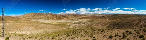 Small village in the middle of vast altiplano  Bolivia