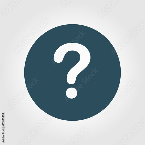 Question mark sign icon. Help symbol. FAQ sign. Flat design style. 