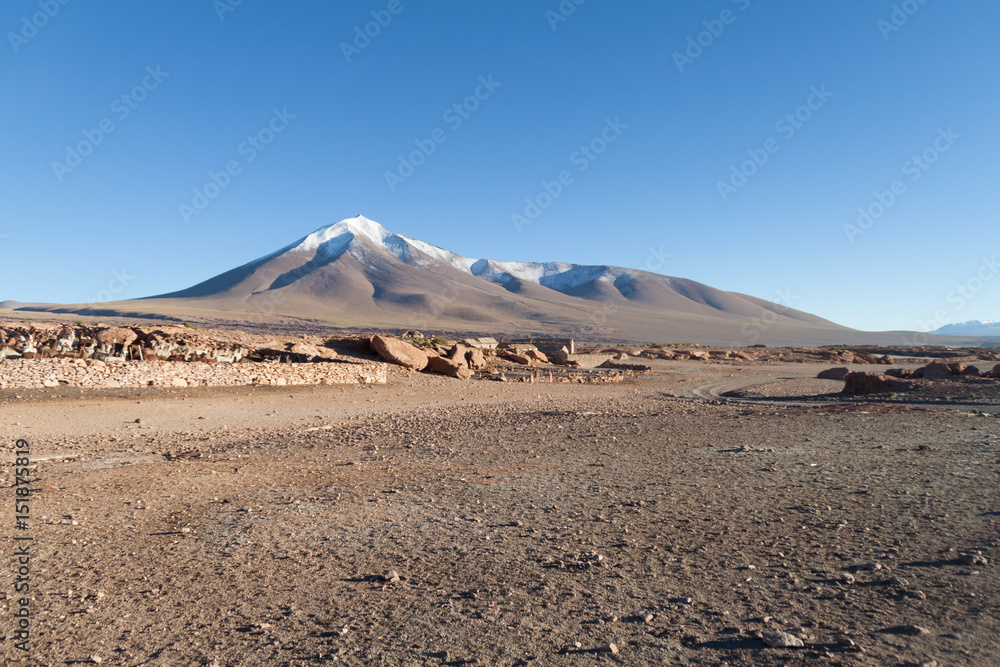 Small village on bolivian altiplano Small village on bolivian altiplano