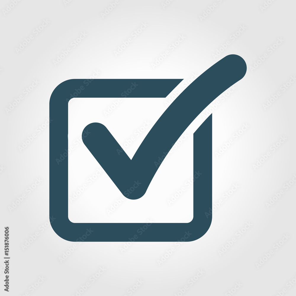 Check list button icon. Check mark in box sign. Check list button icon. Check mark in box sign.