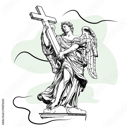 Statue of angel from the Sant'Angelo Bridge in Rome