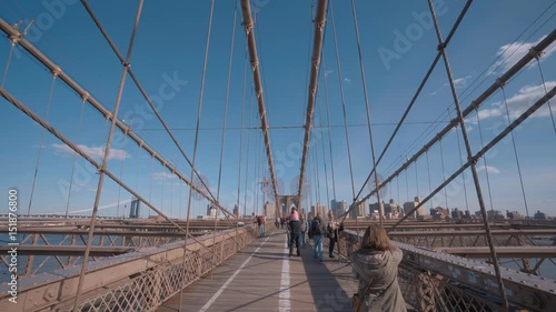 Wonderful Brooklyn Bridge - an important landmark of New York
