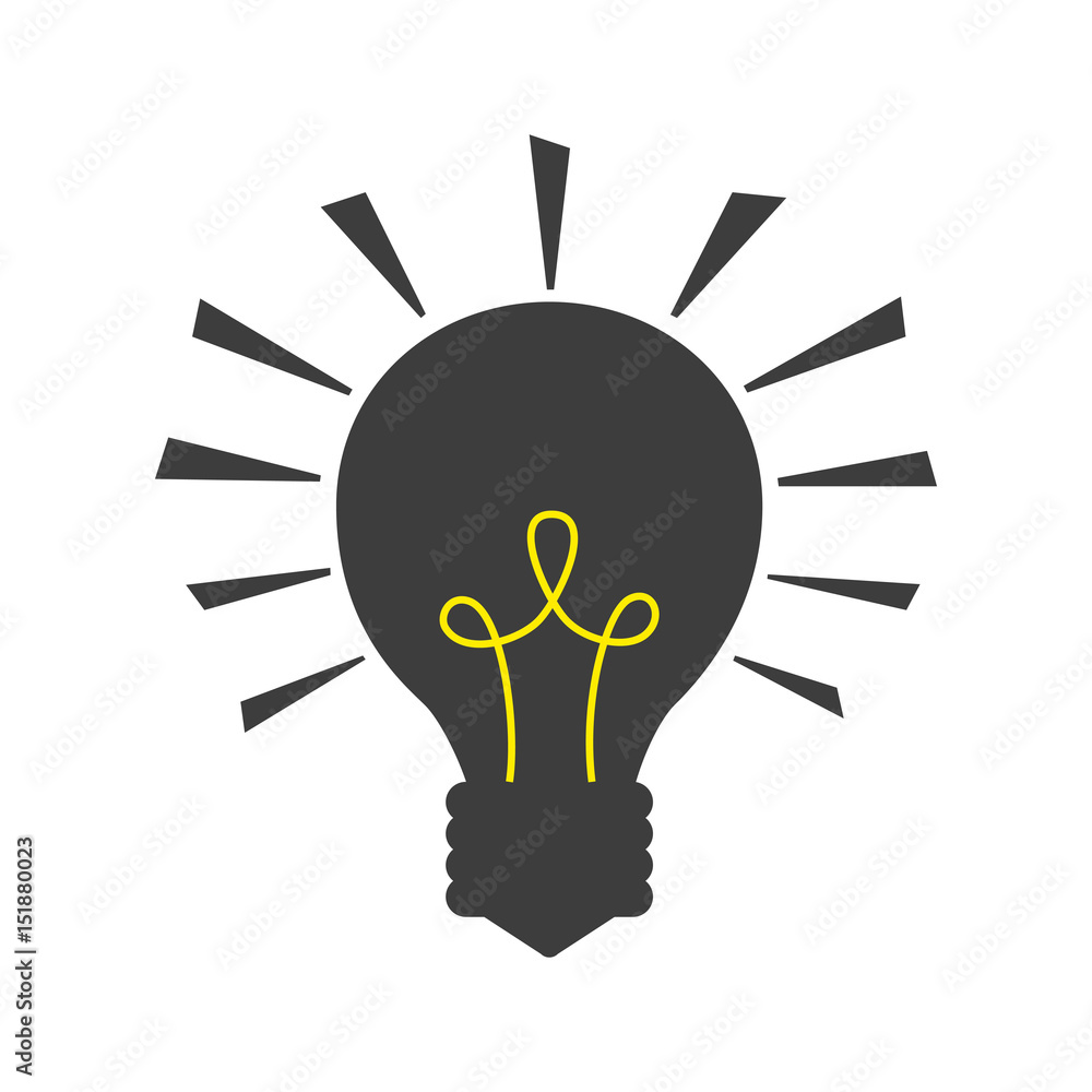 Light bulb icon on the white background. Vector illustration. Light bulb icon on the white background. Vector illustration.