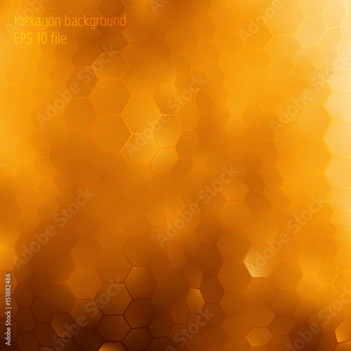 Honey geomertic background with Honeycombs forms