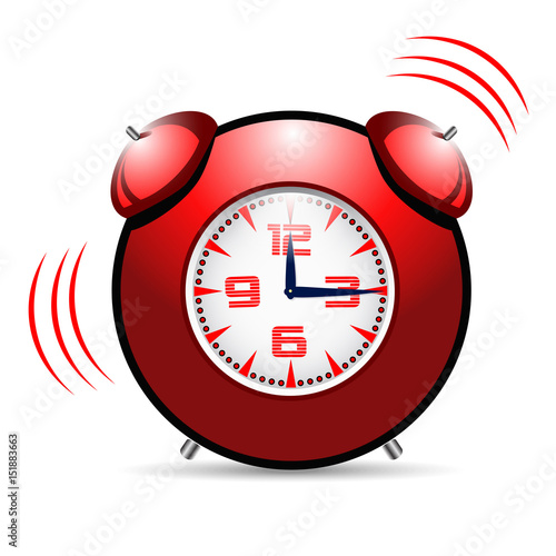 Red alarm clock