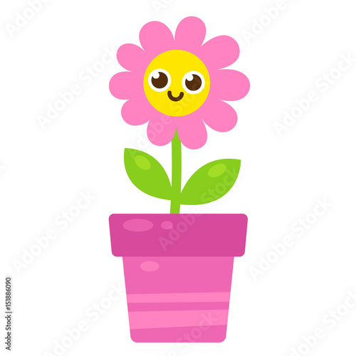 Cute smiling flower