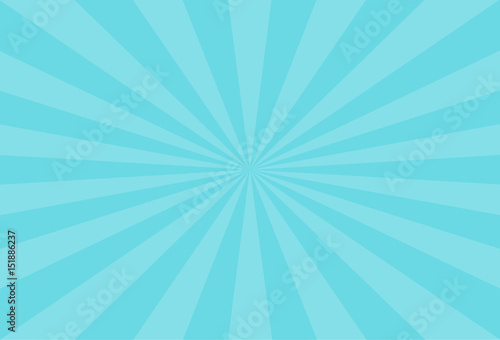 Retro rays comic blue background raster gradient halftone pop art style photo