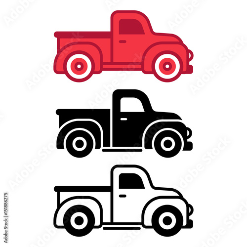 Classic pickup truck set