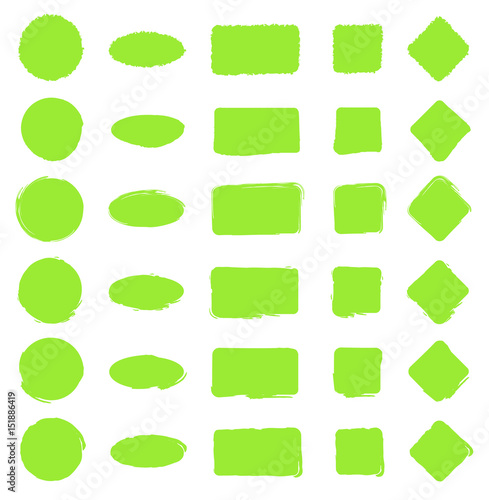 hand drawn circle set, highlight circles, vector