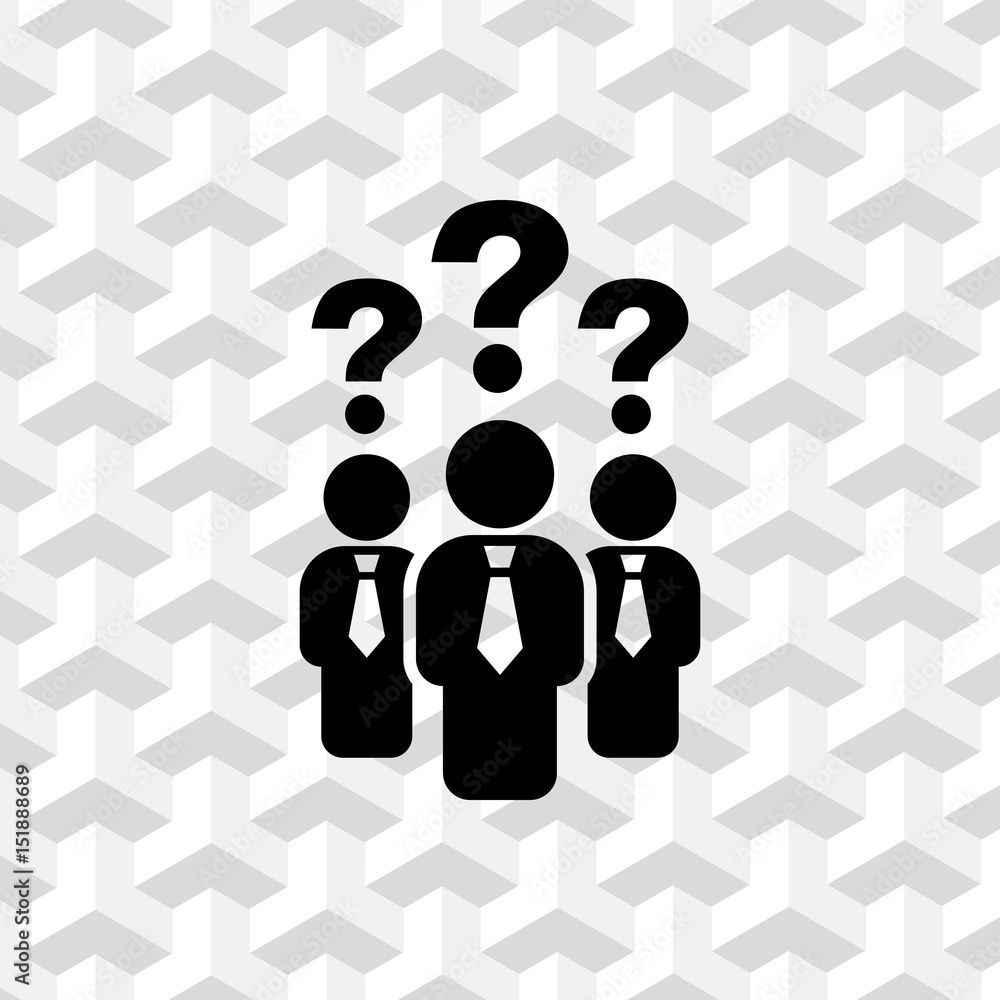 question mark over people icon stock vector illustration question mark over people icon stock vector illustration