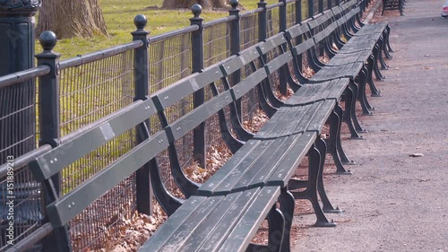 Benches at Central Park New York - beautiful place to relax