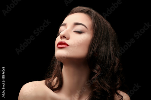 Portrait of beautiful woman...