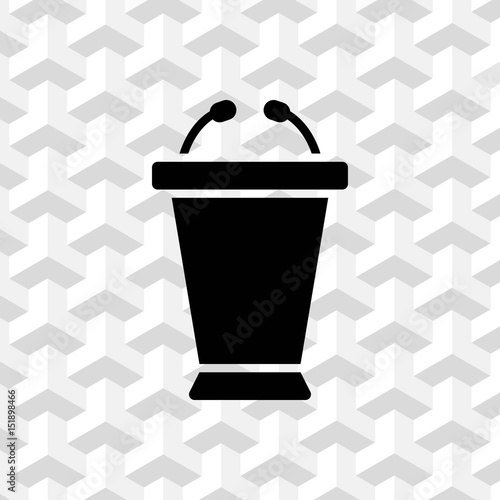 lectern with microphone icon stock vector illustration flat design