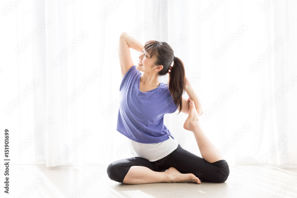 attractive asian woman yoga image attractive asian woman yoga image