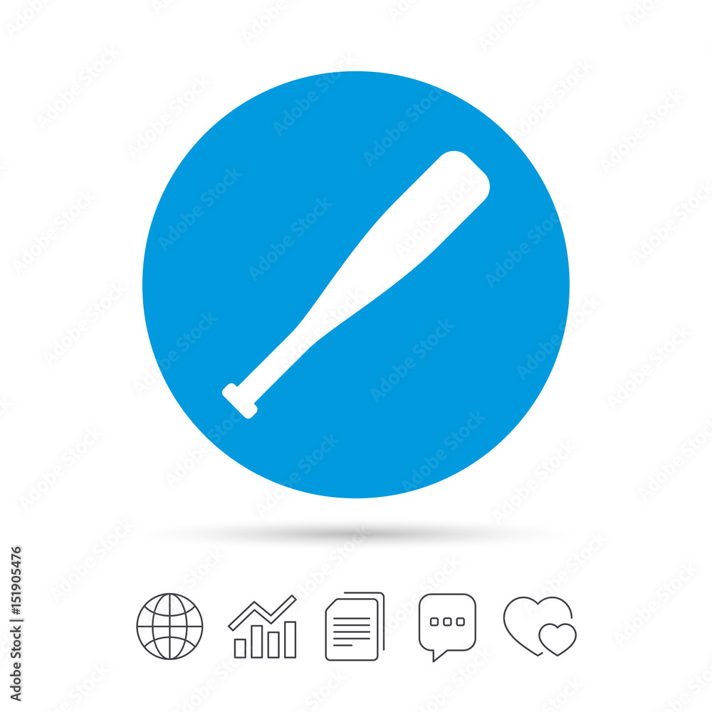 Baseball bat sign icon. Sport symbol. Baseball bat sign icon. Sport symbol.