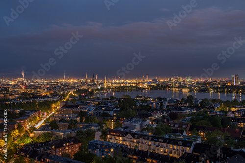 Hamburg, Germany, panorama at night © gerckens.photo