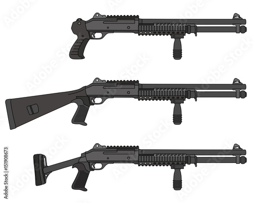 Three pump shotguns