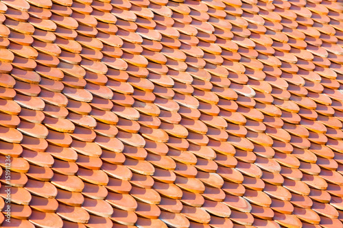 Thai traditional roof tiles background © ittipol