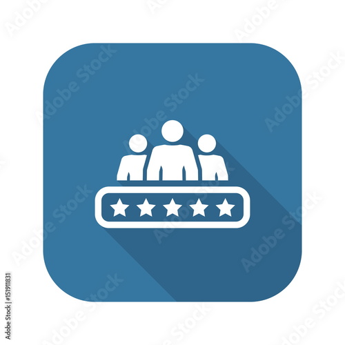 Client Satisfaction Icon. Flat Design.