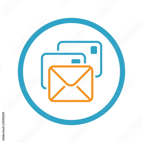 Correspondence Icon. Flat Design.
