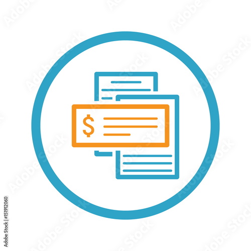 Document Flow Icon. Flat Design.