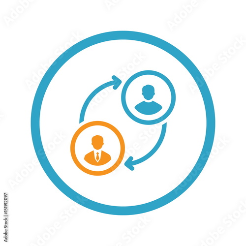Retraining Icon. Business Concept. Flat Design.