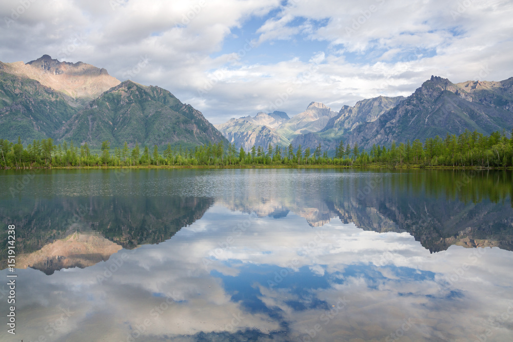Lake at Kodar range in Eastern Siberia Transbaikalia