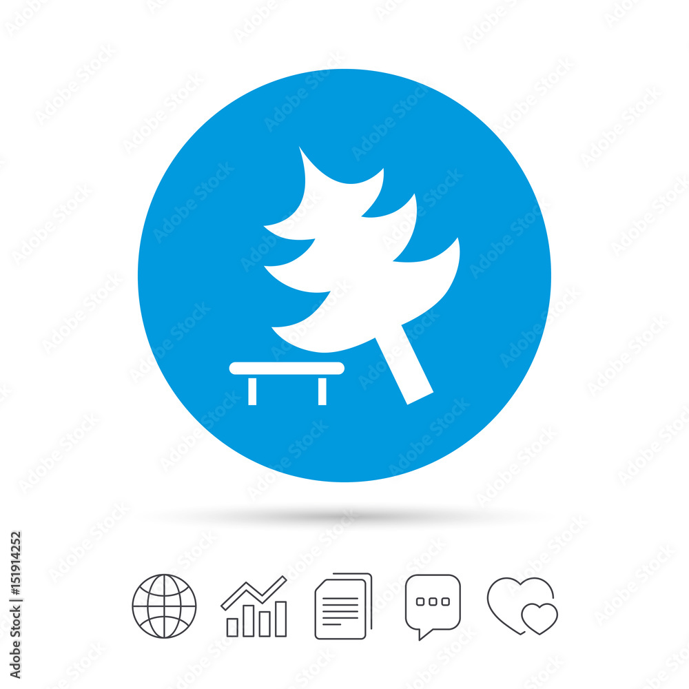 Tree sign icon. Break down tree symbol. Tree sign icon. Break down tree symbol.