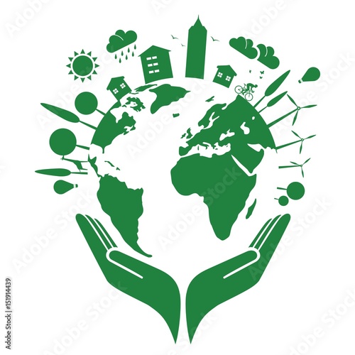 Earth and clean environment - in the hand