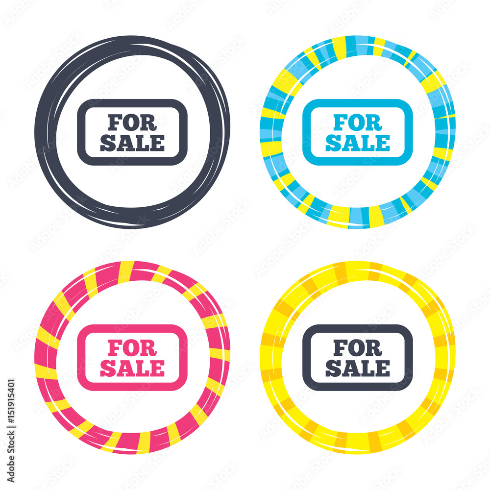 For sale sign icon. Real estate selling. For sale sign icon. Real estate selling.