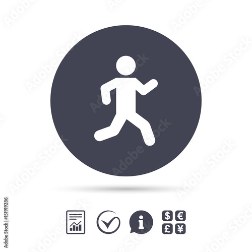 Running sign icon. Human sport symbol.