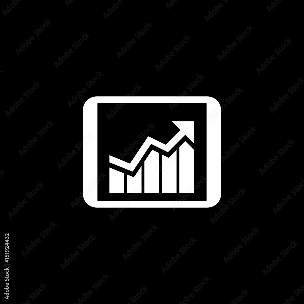 Business Progress Icon. Flat Design. Business Progress Icon. Flat Design.
