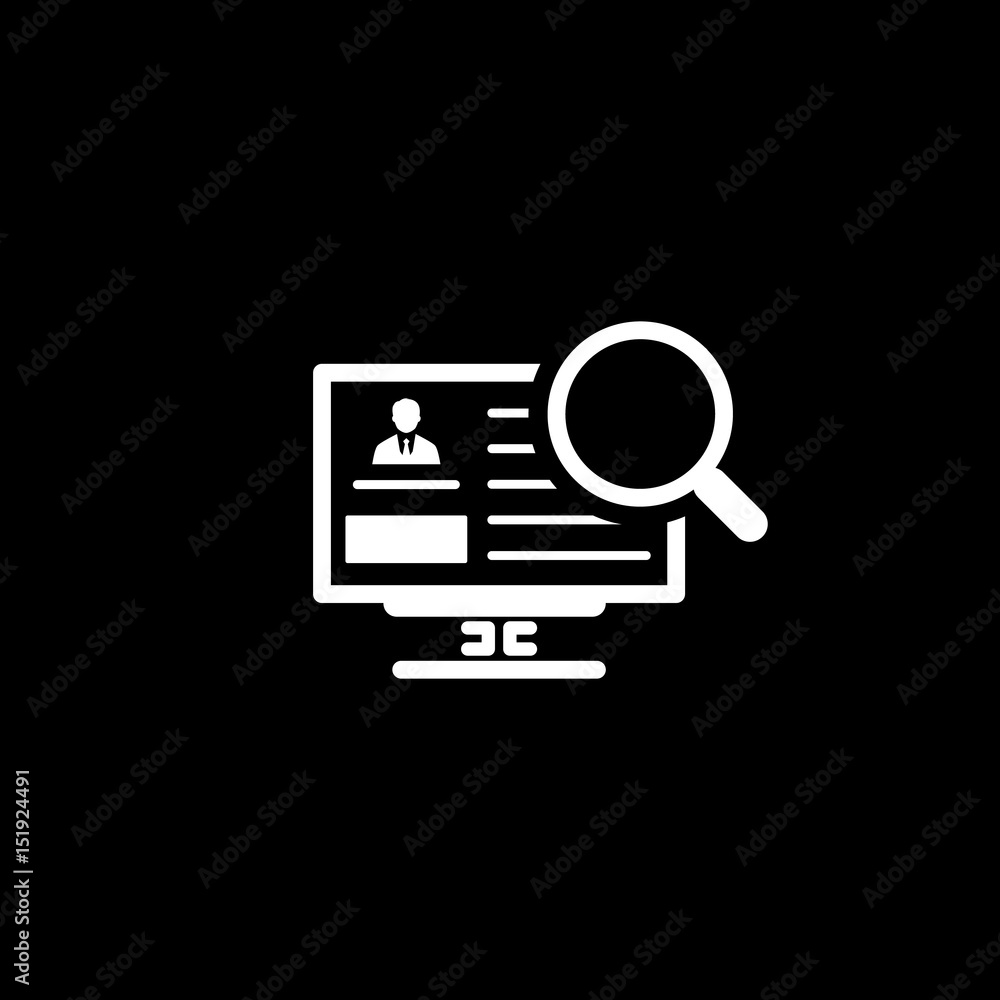 Search for Partners Icon. Business Concept. Flat Design.