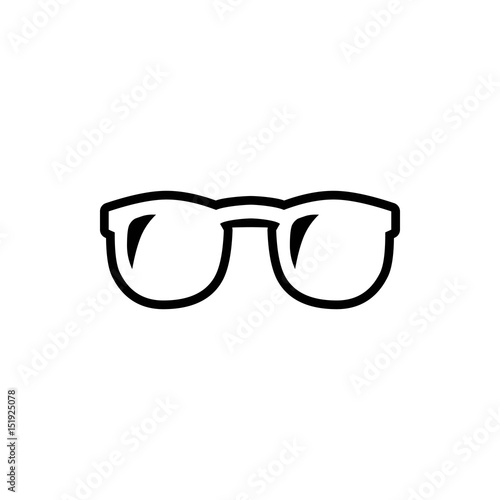 glasses icon vector illustration. Flat design style