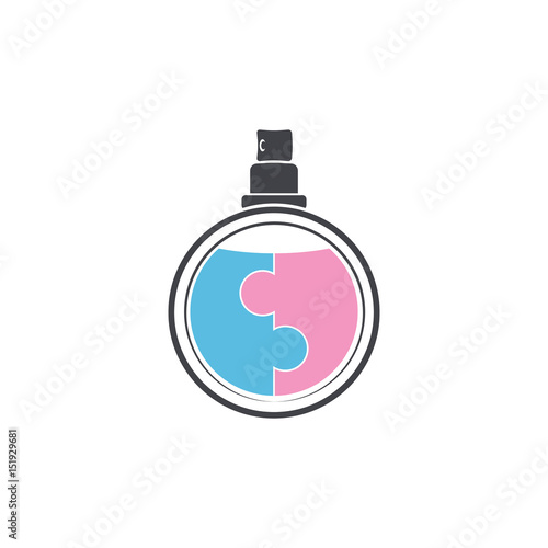 perfume isolated logotype on white background
