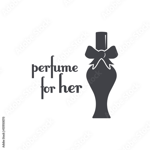 perfume isolated logotype template on white background