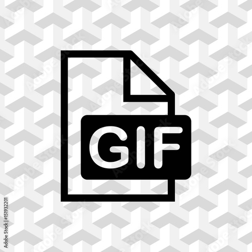 gif icon stock vector illustration flat design