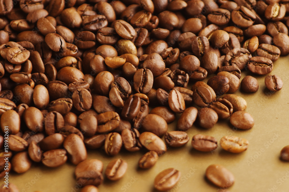 Fototapeta premium Black coffee beans