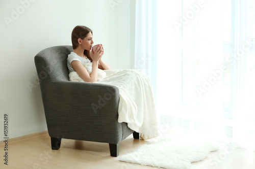 Beautiful young woman with ...