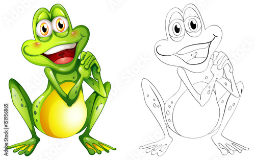 Doodle animal for little frog