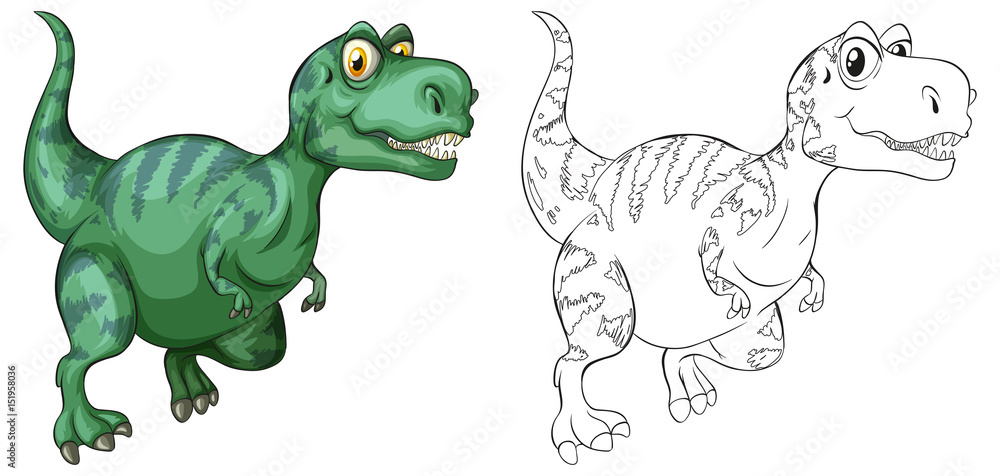 Animal outline for dinosaur Animal outline for dinosaur