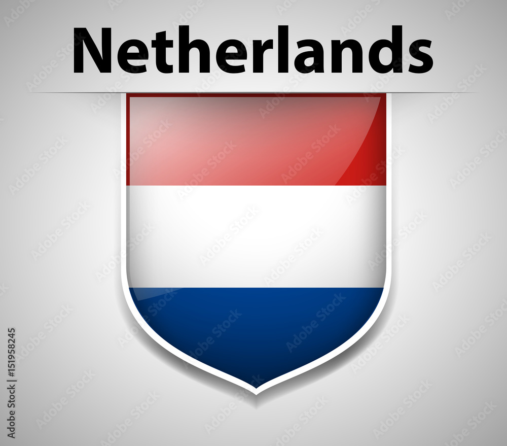 Flag of Netherlands on badge Flag of Netherlands on badge