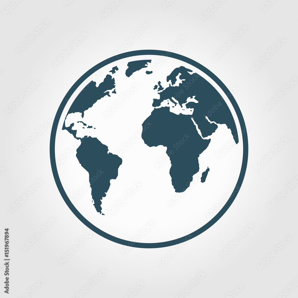 Globe icon. Traveling on the planet Earth. Trip around the world. Globe icon. Traveling on the planet Earth. Trip around the world.
