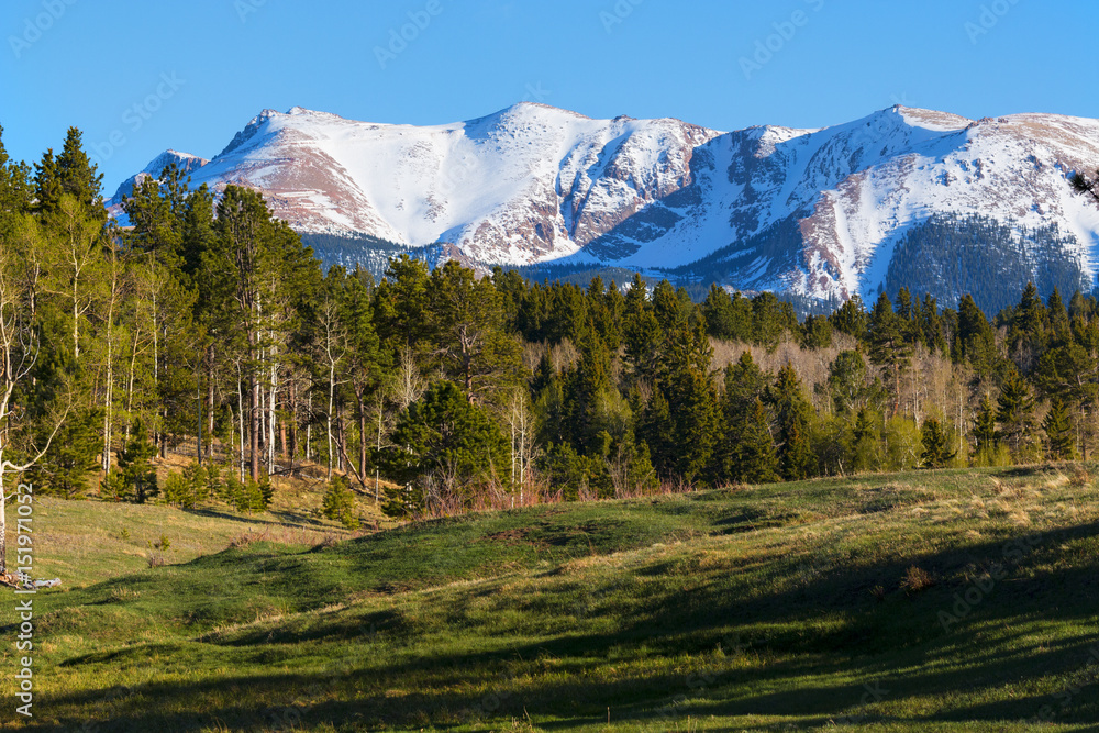 Snow Capped Pikes Peak Colorado
