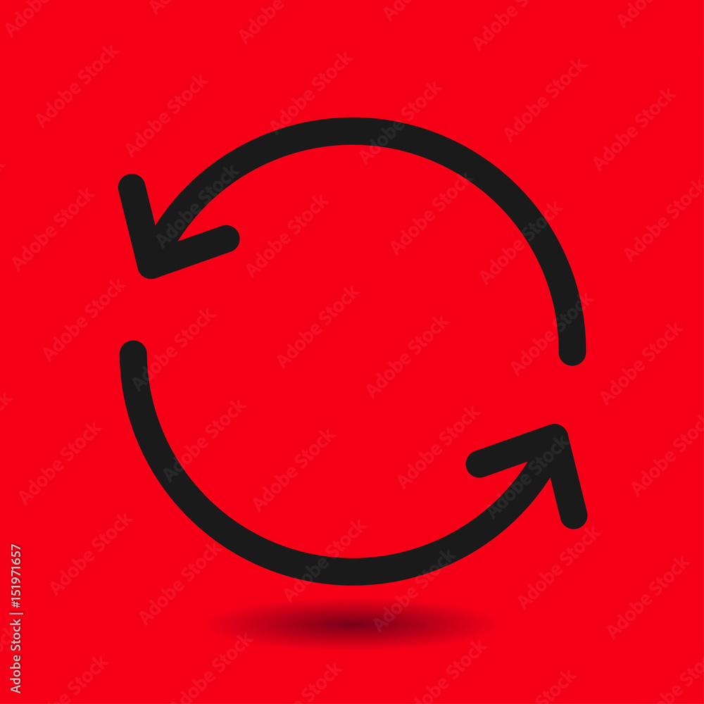 Ciircular arrow sign vector icon. Flat design style. Ciircular arrow sign vector icon. Flat design style.