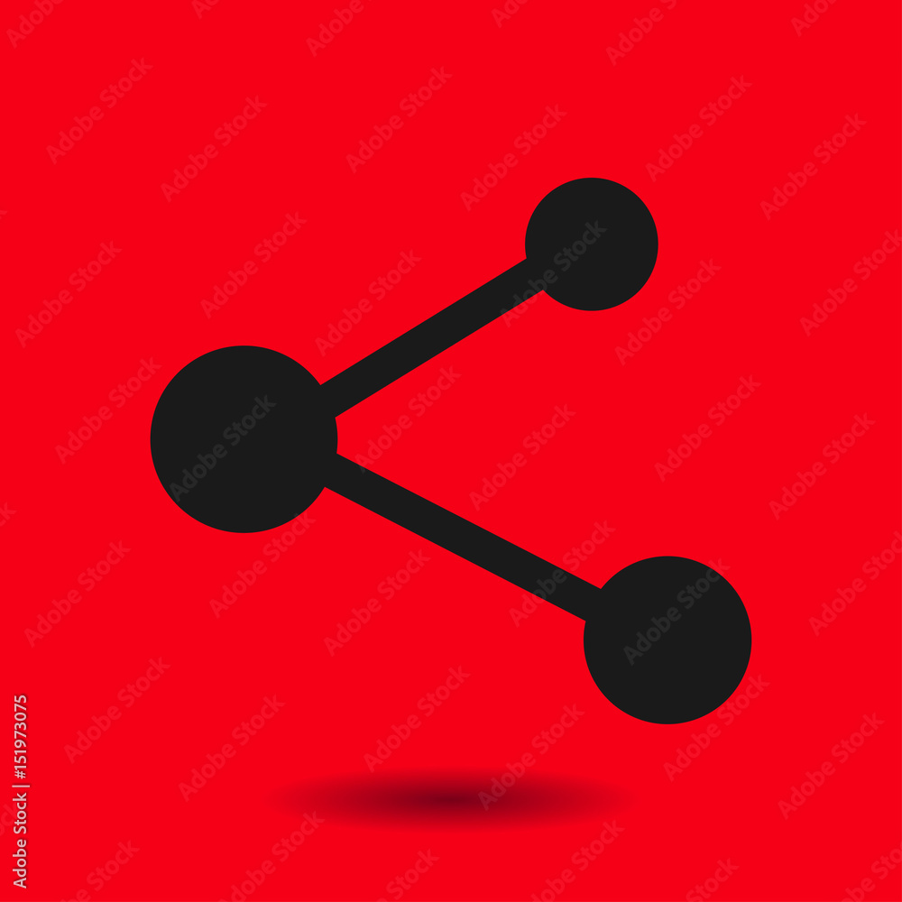 Share sign icon. Vector of flat design style. Share sign icon. Vector of flat design style.
