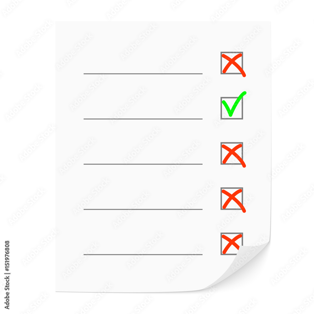 The check list. The check list.