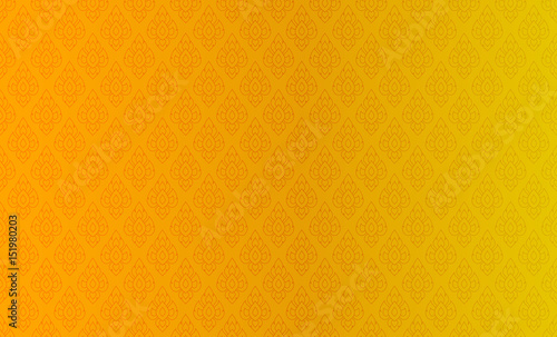Golden Thai vintage pattern vector abstract background photo